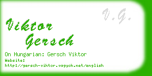 viktor gersch business card
